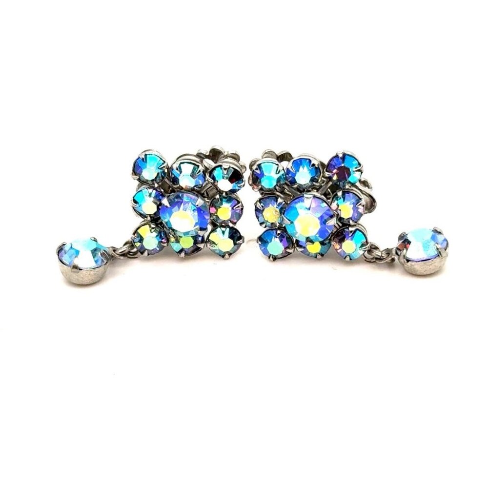 Weiss Rhinestones Clip On Earrings